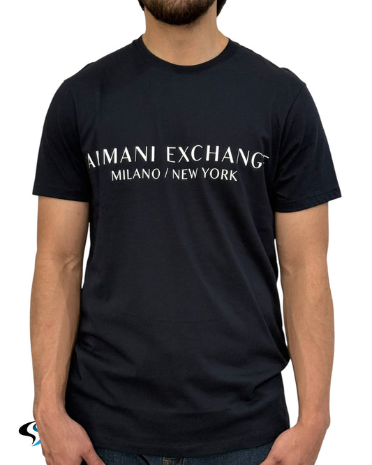 Playera Armani Exchange RD Azul Marino