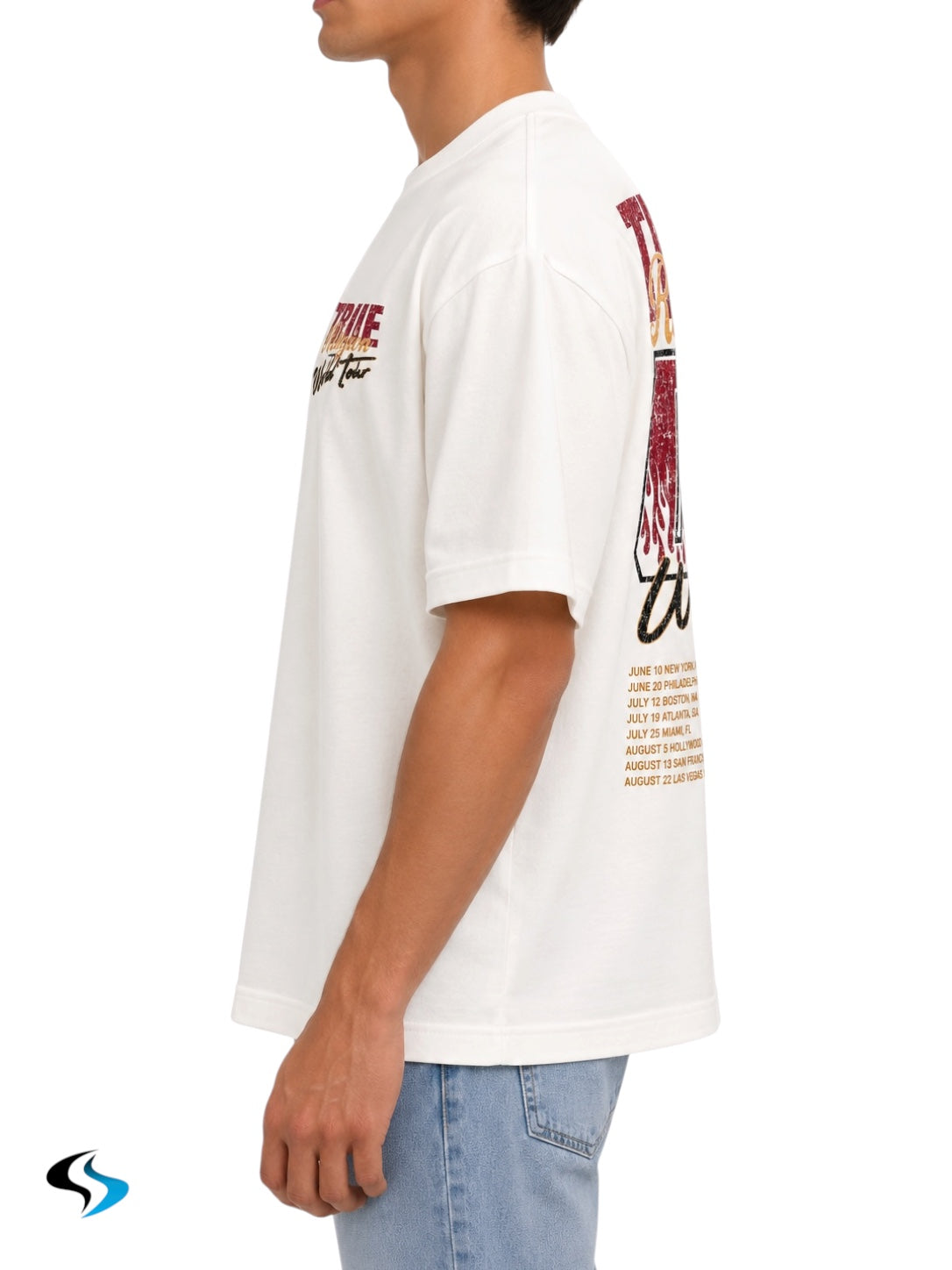 Playera True Religión World Tour Heavyweight Oversized Tee