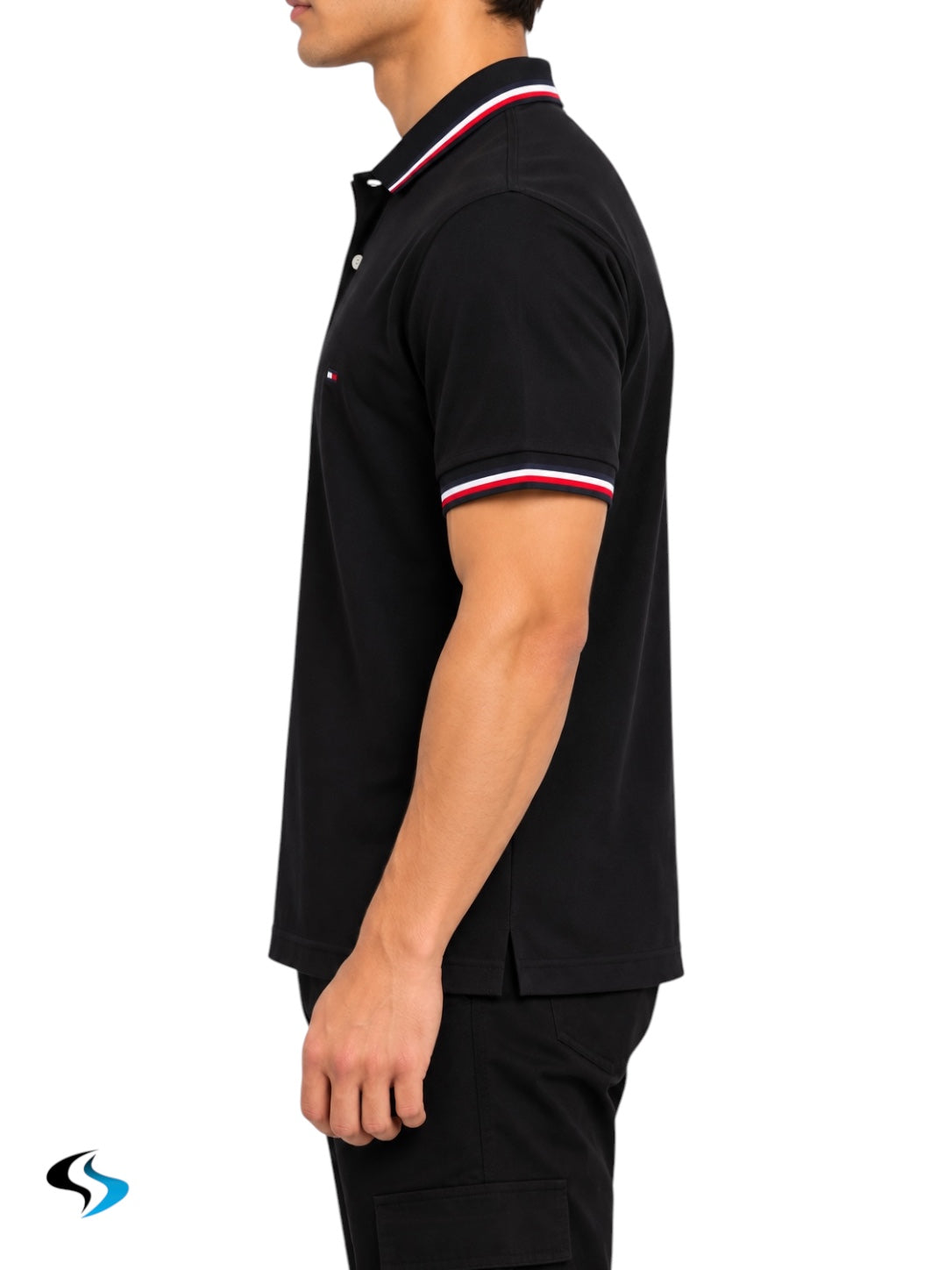 Playera Tommy Hilfiger TP Negra
