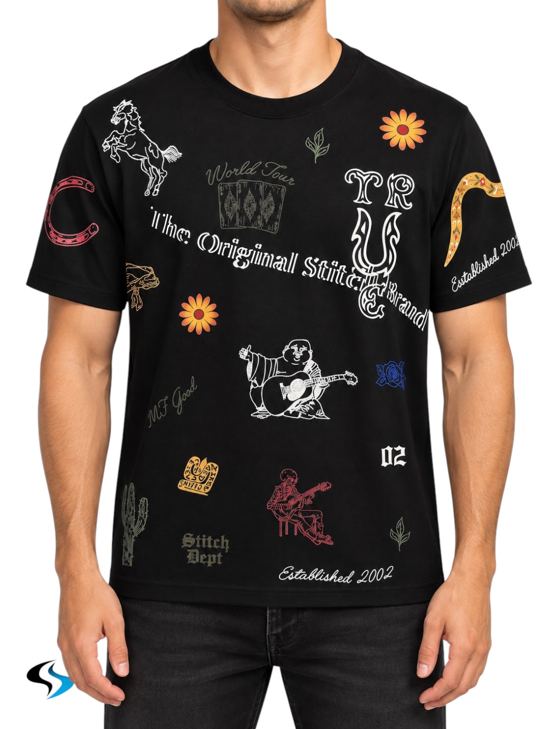 Playera True Religión SS Western Doodle TEE