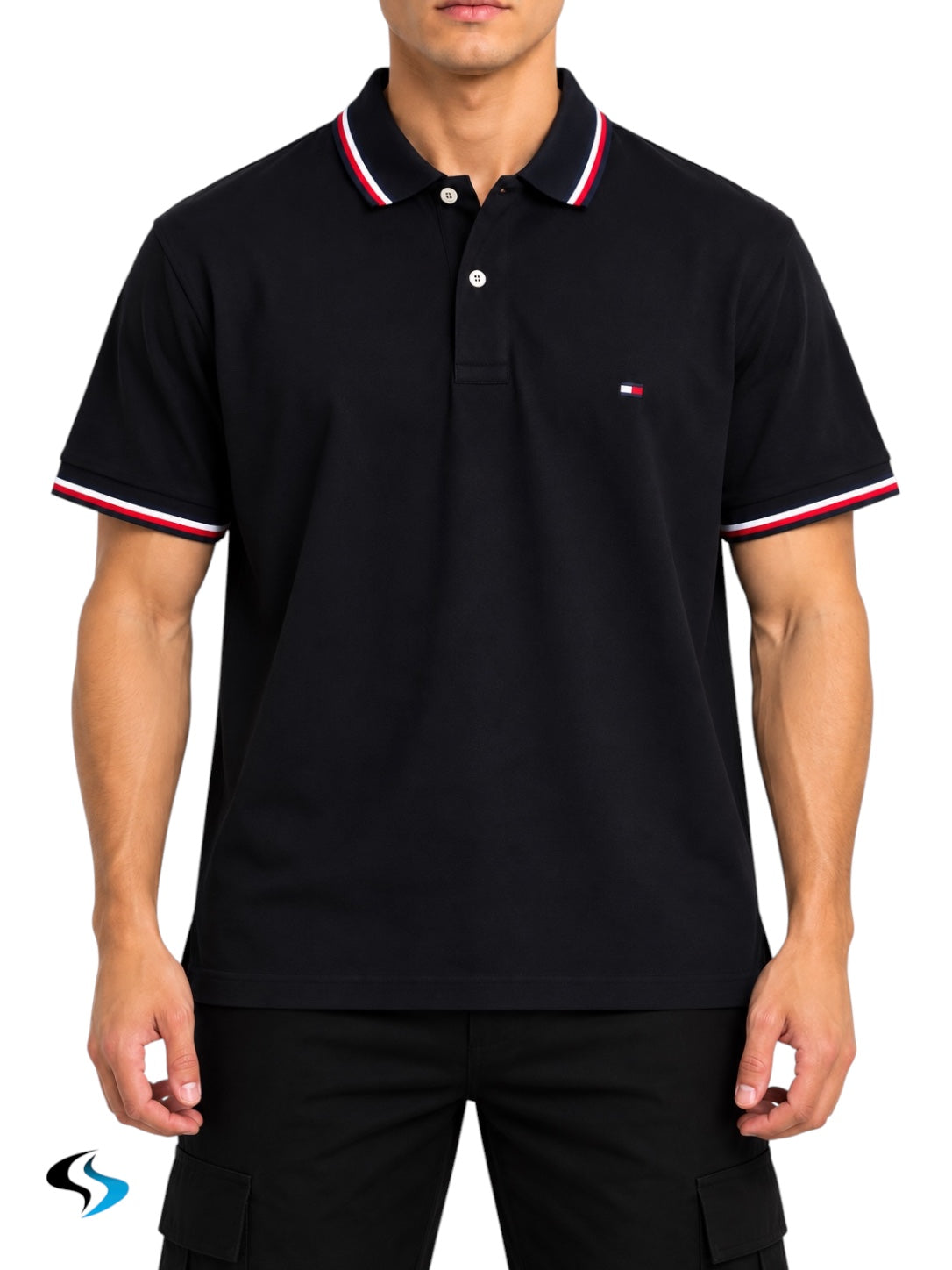 Playera Tommy Hilfiger TP Negra