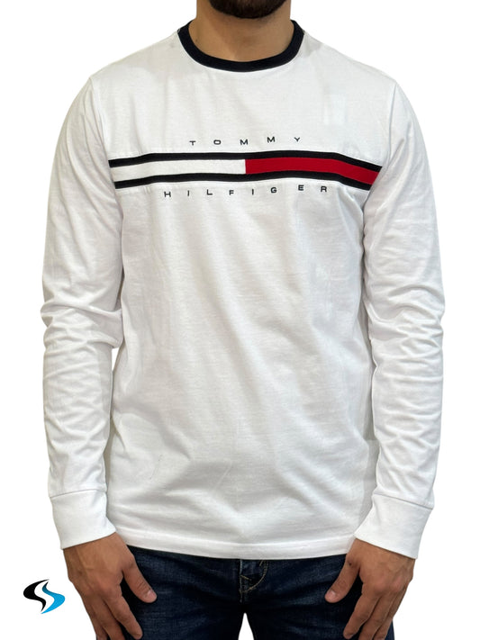 Playera Tommy Hilfiger ML Blanca