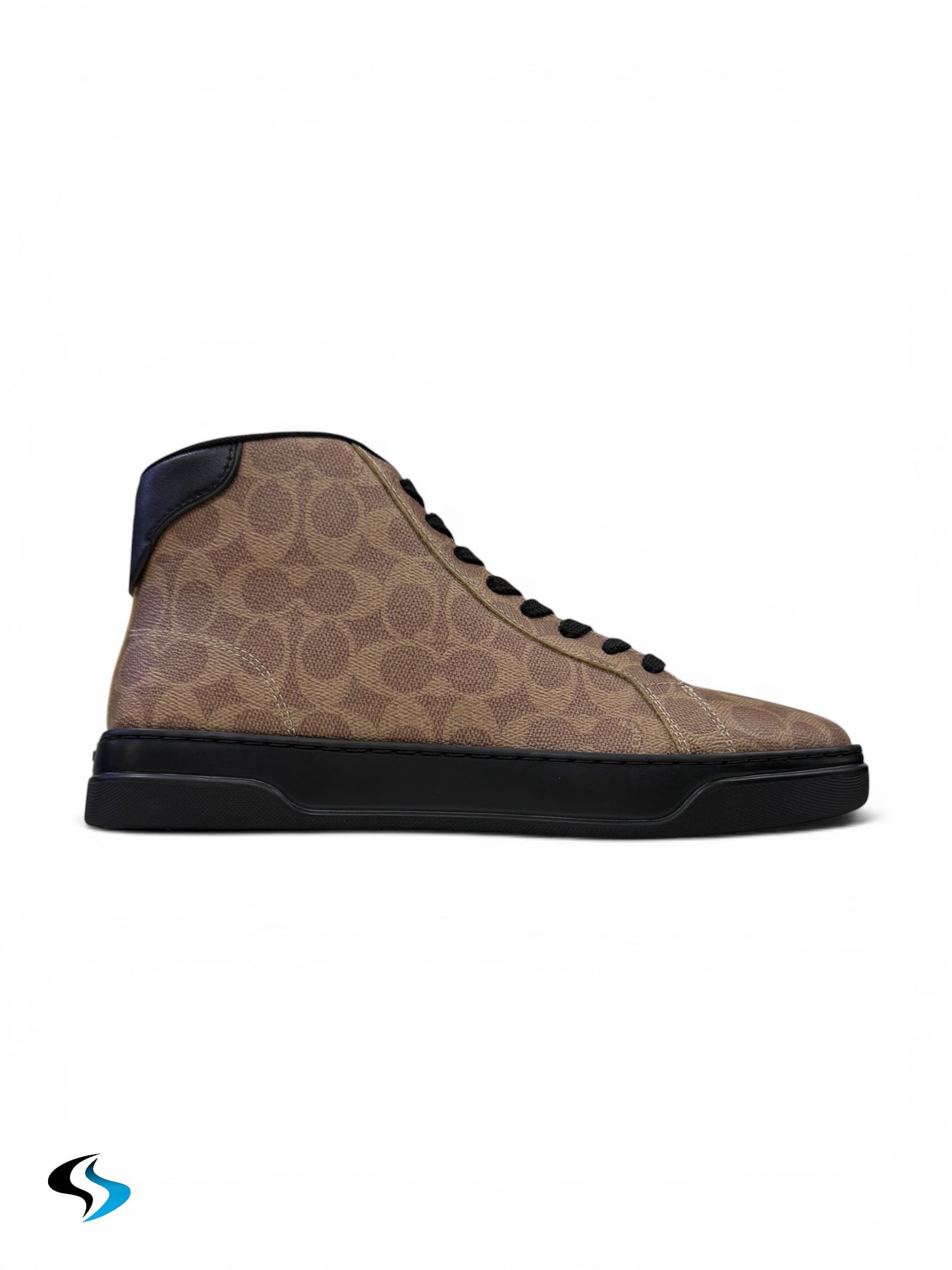 Coach de bota café con negro