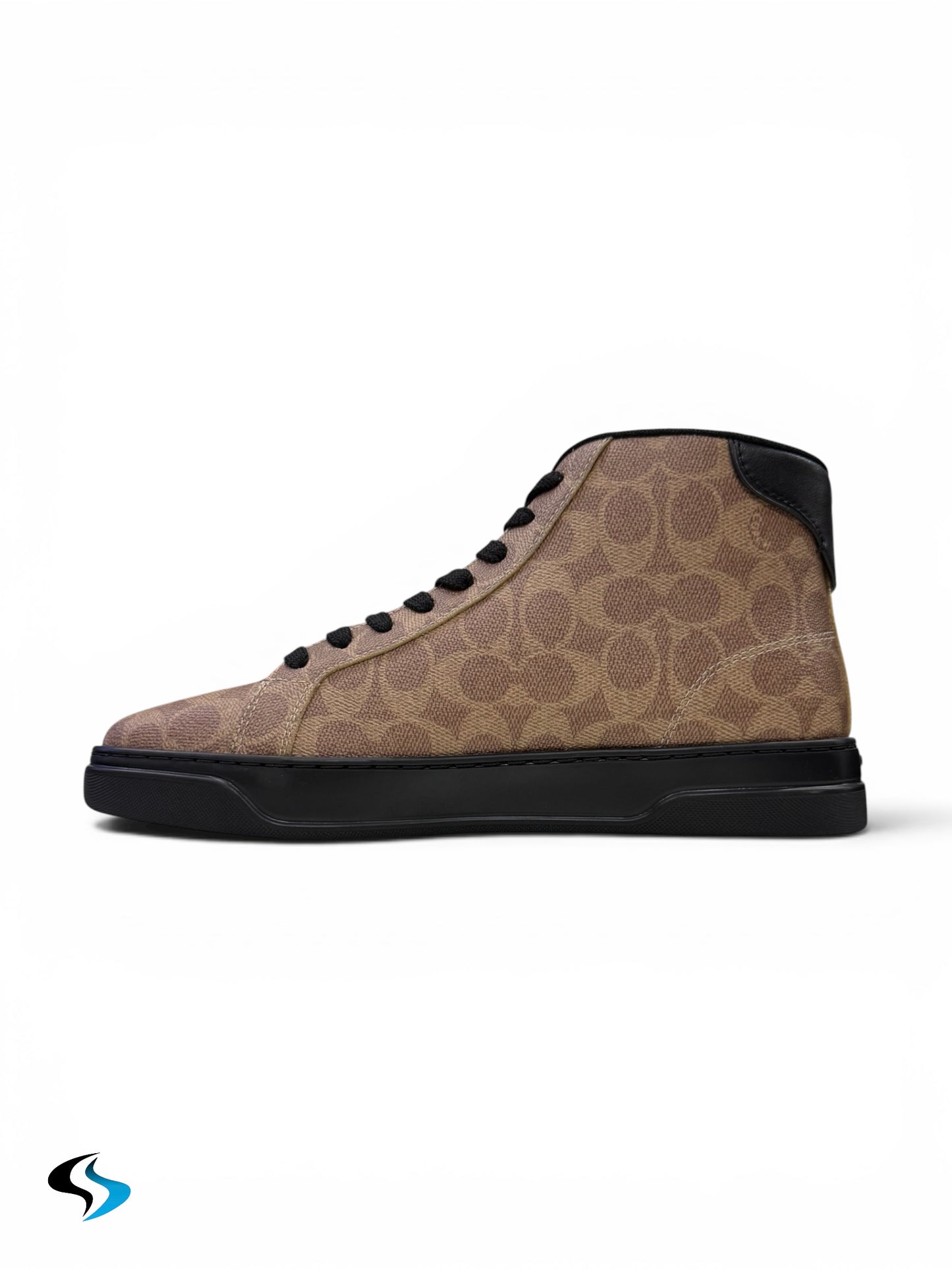 Coach de bota café con negro