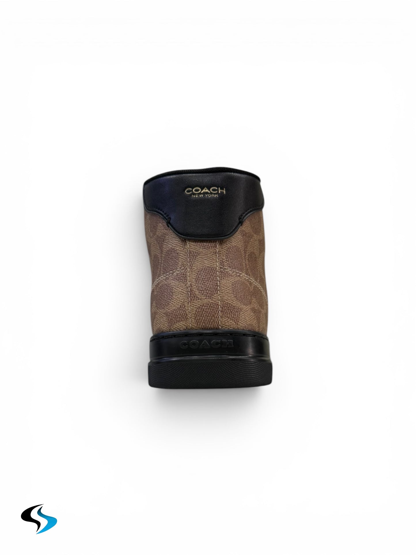 Coach de bota café con negro