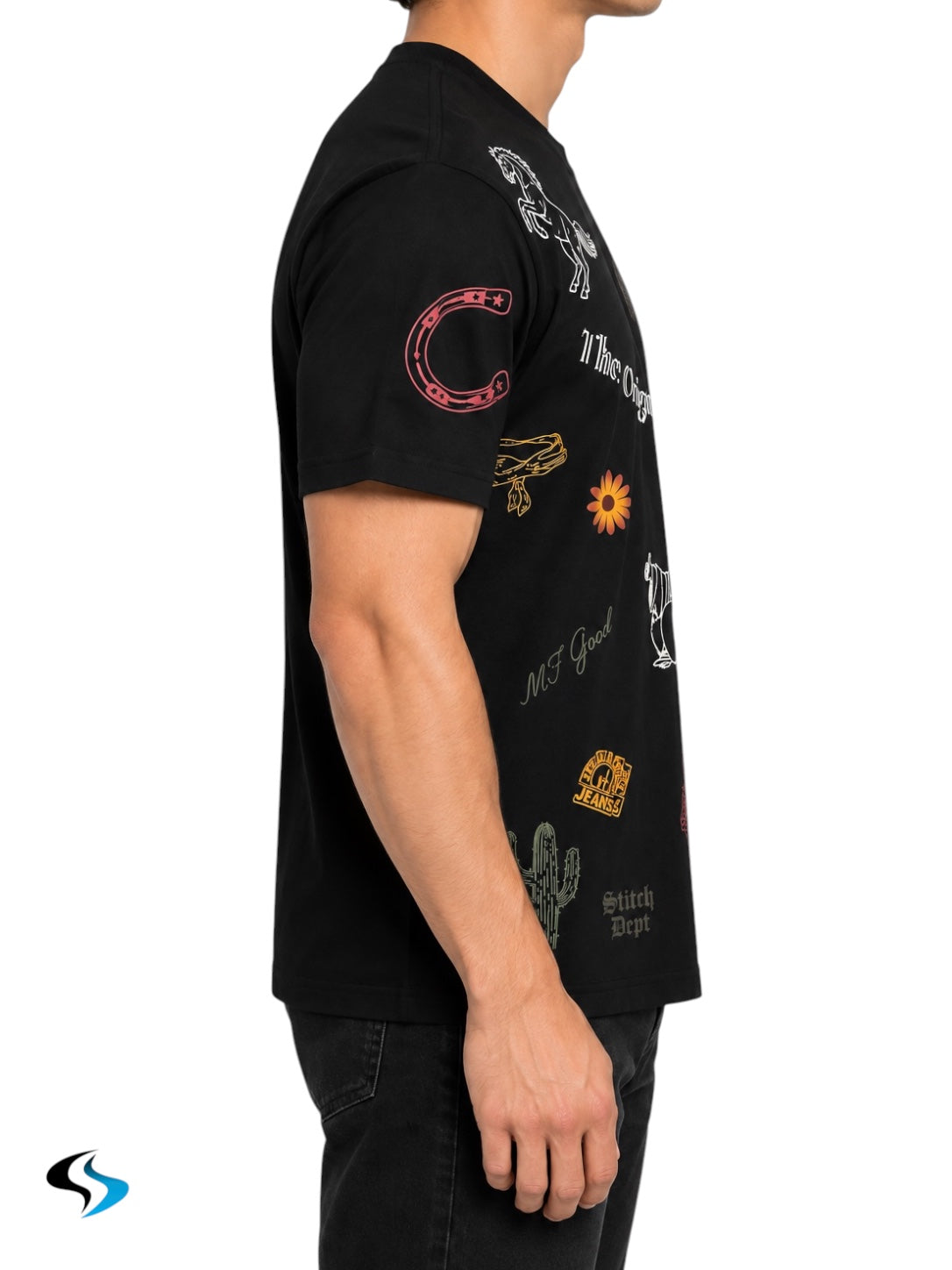 Playera True Religión SS Western Doodle TEE