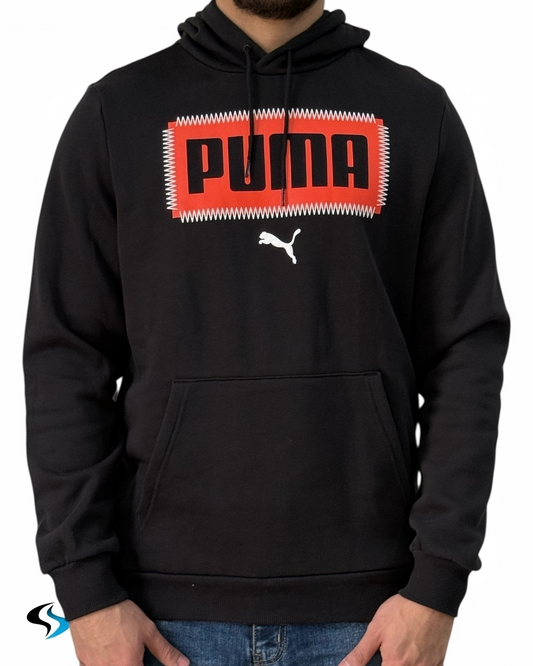 Suéter Puma Negro/Naranja