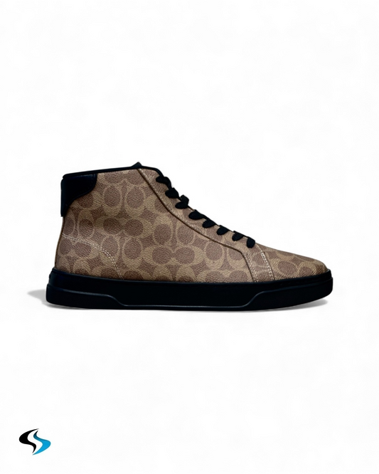 Coach de bota café con negro